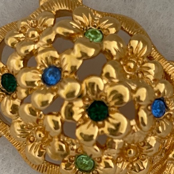 Vintage Bejeweled Turtle Pin - Picture 3 of 5